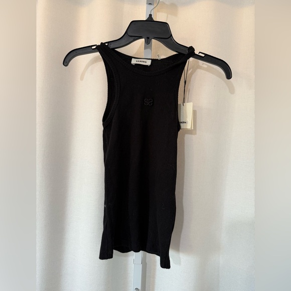 Sandro franklin embroidered waffle knit tank FINAL PRICE NO OFFERS - Picture 11 of 13